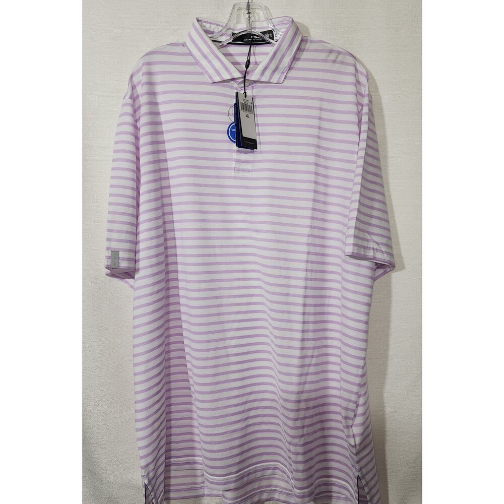 RLX Ralph Lauren Polo Men's XXL Purple/White stripe NWT